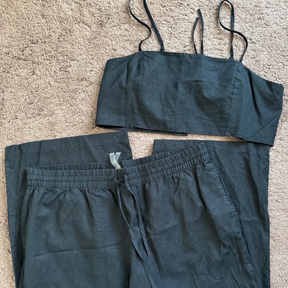 Victoria's Secret Linen Matching Set/Swim Cover Up
